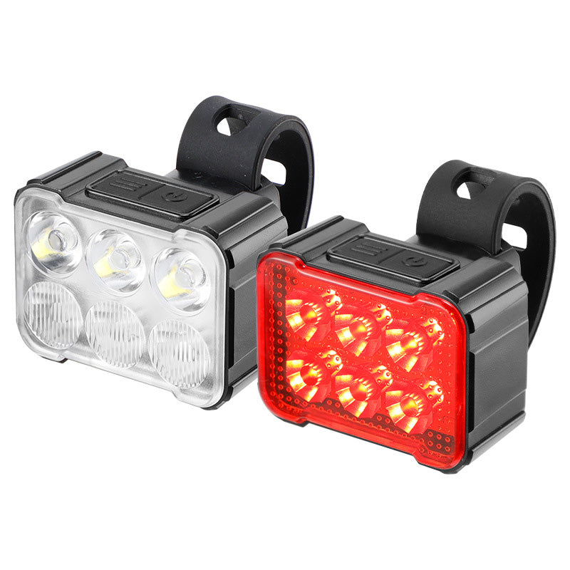 🚲📱 Stötsäkert cykeltelefonfäste + set med 6 LED-lampor – 180 lumen, laddningsbar typ-C, dubbla oberoende lampor, vattentät. Säker nattcykling! 🛡️💪