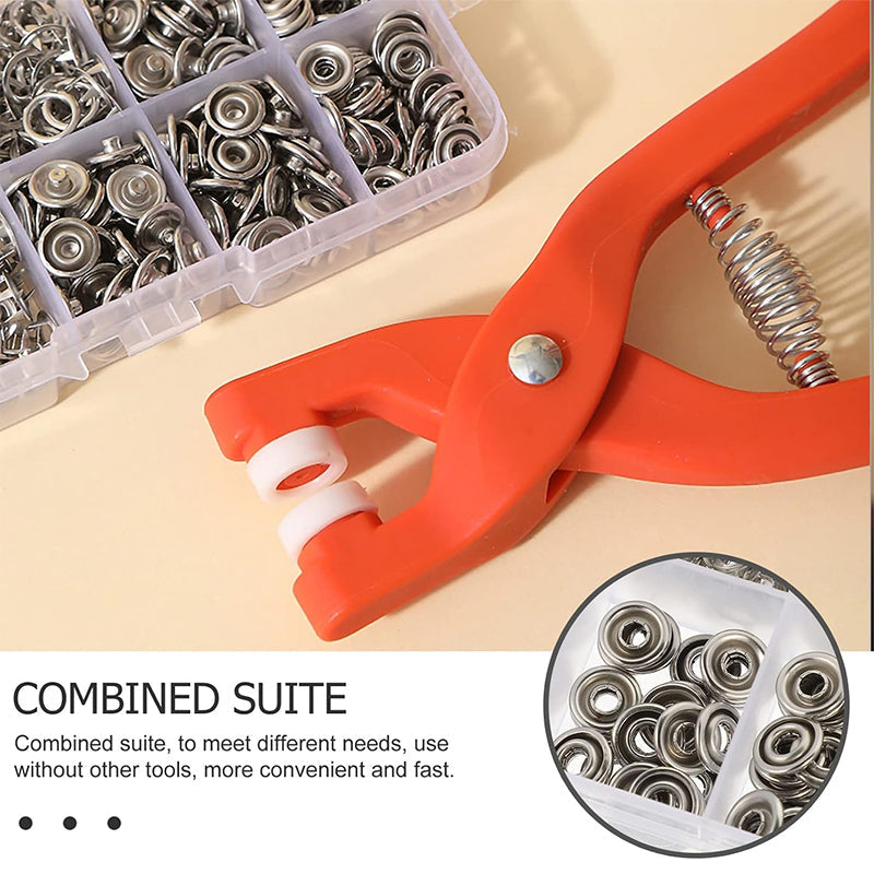 🧷Söm-fri knappknipsats för tryckknappar, inget nål och tråd behövs för att fästa knappar ✂️