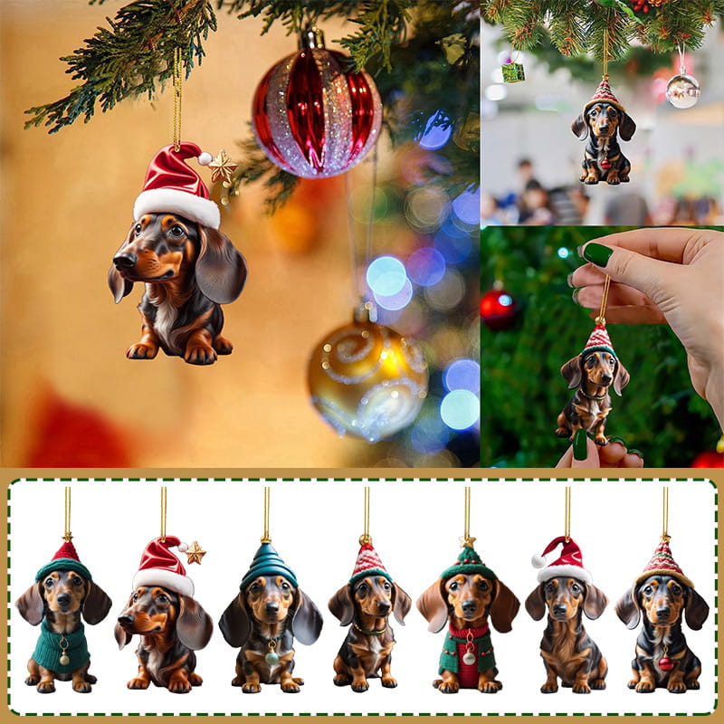 ⏳🔥 TIDSBEGRÄNSAT ERBJUDANDE: 50 % RABATT! ⏰🎄 Julgransprydnader med valpmotiv 🐕🎁