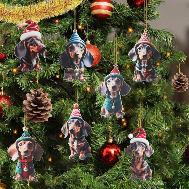 ⏳🔥 TIDSBEGRÄNSAT ERBJUDANDE: 50 % RABATT! ⏰🎄 Julgransprydnader med valpmotiv 🐕🎁