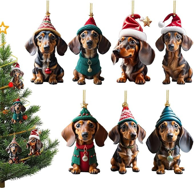 ⏳🔥 TIDSBEGRÄNSAT ERBJUDANDE: 50 % RABATT! ⏰🎄 Julgransprydnader med valpmotiv 🐕🎁