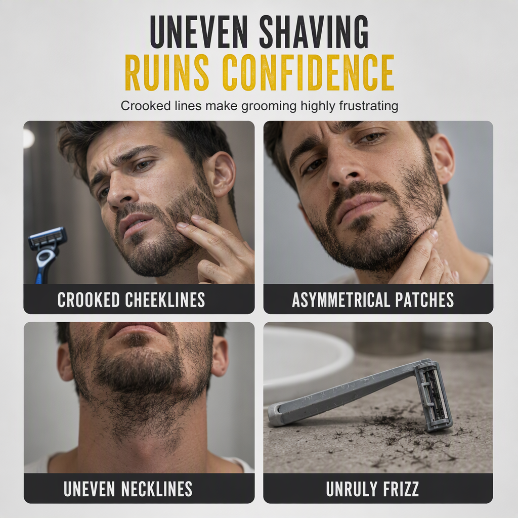 ⏳50 % rabatt under en begränsad tid⏰Enkel att använda mall för skäggformning🧔🪒