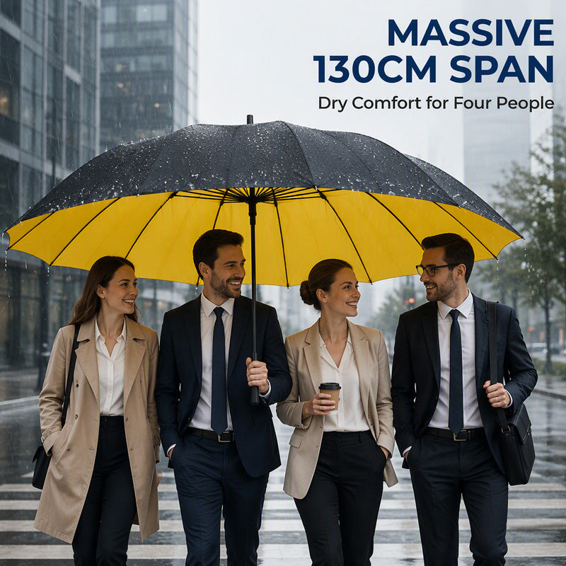 ☔ 50% RABATT NU! Extra Large Windproof Folding Umbrella– perfekt för familjen och pendlare ✨